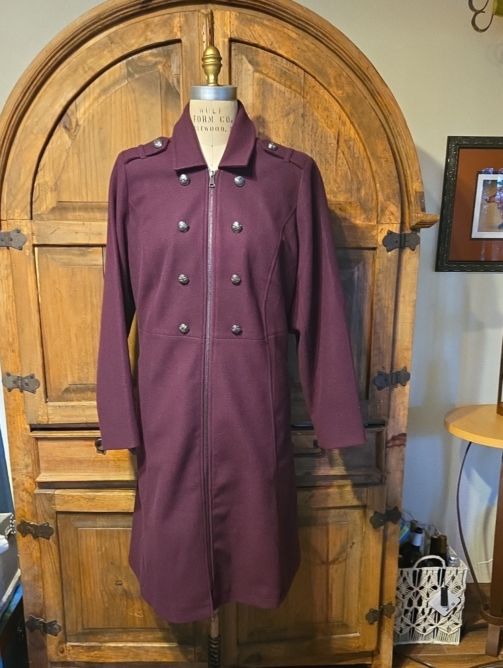 torrid Plum Double-Breasted Pea Coat